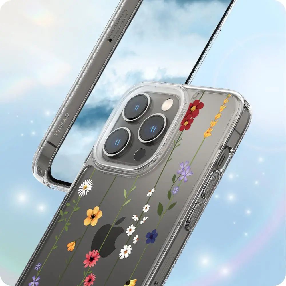 Oryginalne etui Spigen Cyrill Cecile dla iPhone 14 Pro, kolorowe kwiaty flower garden 
